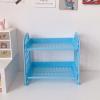 2PCS Desk Shelf, Bathroom Shelf Organizer Desktop Shelves Double Layer Desktop Storage Rack Table Sundries Display Shelf (Blue) view 1