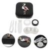 SEWOART Flamingo Rhinestone Case Lens Holder Small Travel Case for Eyes Lens Organizer view 3