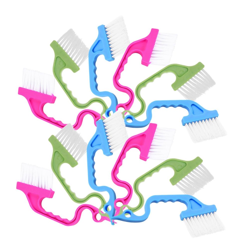 MUSISALY 12pcs Ergonomic Handle Cleaning Brush Groove Brush for Window Track Sliding Door Gaps Cleaning