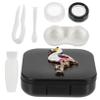 BCOATH 1set Flamingo Case Organizer Portable Makeup Lens Box for Travel Design Dust for view 1