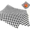 MORAINJAY 100 Checkered Greaseproof Wax Paper for Food, Wrapping Sheets, Waterproof Basket Liners, Oil & Baking Paper (30x30cm) view 1