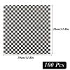 MORAINJAY 100 Checkered Greaseproof Wax Paper for Food, Wrapping Sheets, Waterproof Basket Liners, Oil & Baking Paper (30x30cm) view 2