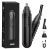 Nose Hair Trimmer for Men Rechargeable: 2024 Upgrade Nose Trimmer Painless Dual Edge Blades IPX7 Waterproof Eyebrow & Facial Hair Trimmer for Men for Easy Cleansing, Black view 1
