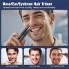 Nose Hair Trimmer for Men Rechargeable: 2024 Upgrade Nose Trimmer Painless Dual Edge Blades IPX7 Waterproof Eyebrow & Facial Hair Trimmer for Men for Easy Cleansing, Black view 2