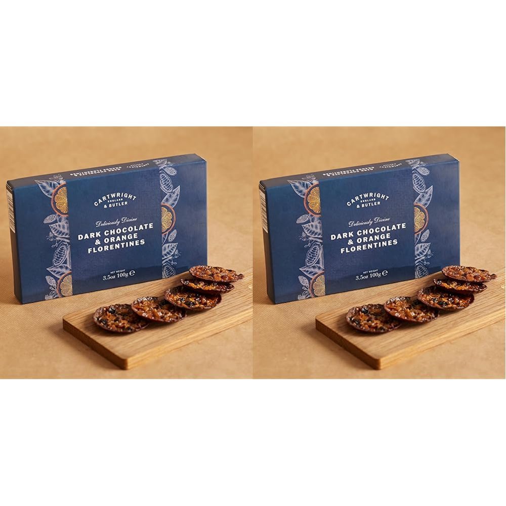 Cartwright & Butler | Dark Chocolate & Orange Florentines (Pack of 2)