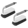 2 Pack Scrub Brush, Scrubbing Cleaning Brushes, Heavy Duty Cleaning Brushes with Handle, for Shower, Bathroom, Carpet, Kitchen and Bathtub Scrubber (Grey) view 1