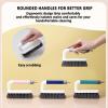 2 Pack Scrub Brush, Scrubbing Cleaning Brushes, Heavy Duty Cleaning Brushes with Handle, for Shower, Bathroom, Carpet, Kitchen and Bathtub Scrubber (Grey) view 3