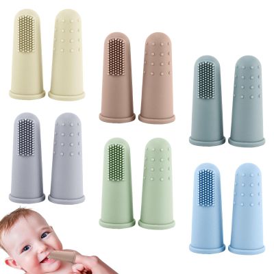 Soft Silicone Finger Toothbrush, 12pcs - Baby & Toddler, 0-2 Years, Teething Relief & Gum Massage