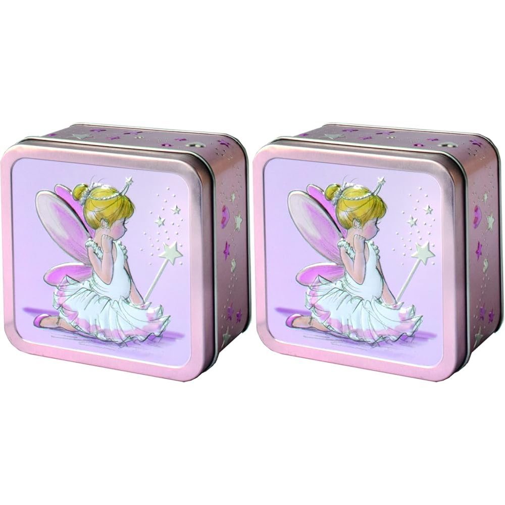 Churchill's Confectionery - Little Princess Tin 75g Mini Chocolate Chip Shortbread, Pink (Pack of 2)