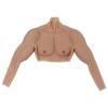 XRSMOU Silicone Muscle, Fake Male Chest Tights, Half-length High Collar Muscle Suit,for Role Playing, Halloween Props, Masquerade Costumes view 1