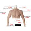XRSMOU Silicone Muscle, Fake Male Chest Tights, Half-length High Collar Muscle Suit,for Role Playing, Halloween Props, Masquerade Costumes view 4