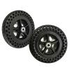 1 Pair of 7inch Wheelchair Front Wheels, 71.3 Wheelchair Wheel Replacement, Honeycomb Solid Tires, Bearing 8mm (5/16"), Manual Wheelchair Accessories view 1