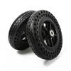 1 Pair of 7inch Wheelchair Front Wheels, 71.3 Wheelchair Wheel Replacement, Honeycomb Solid Tires, Bearing 8mm (5/16"), Manual Wheelchair Accessories view 2