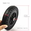 1 Pair of 7inch Wheelchair Front Wheels, 71.3 Wheelchair Wheel Replacement, Honeycomb Solid Tires, Bearing 8mm (5/16"), Manual Wheelchair Accessories view 3