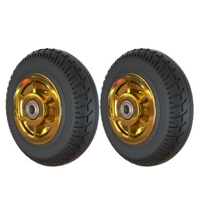 1 Pair of 8inch Wheelchair Front Wheels, Solid Wheels, Wheelchair Wheel Replacement, Bearing 15mm (9/16"), Power Wheelchair Accessory
