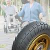 1 Pair of 8inch Wheelchair Front Wheels, Solid Wheels, Wheelchair Wheel Replacement, Bearing 15mm (9/16"), Power Wheelchair Accessory view 2