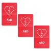 AED Sign with Grade 2 Braille - Aluminum Plastic Automated External Defibrillator Sign Label for Clinics, Braille School, Bussiness, Restaurant, Office, 6"L x 9"W3pcs view 1