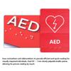 AED Sign with Grade 2 Braille - Aluminum Plastic Automated External Defibrillator Sign Label for Clinics, Braille School, Bussiness, Restaurant, Office, 6"L x 9"W3pcs view 3