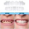 Wttfc 2 Pair Dentures False Teeth, False Teeth Venners Instant Smile for Dentures False Teeth,Silicone Veneers Teeth Top and Bottom Set, Fake Teeth for Men And Women Cover Bad Teeth view 2