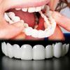 Wttfc 2 Pairs Snap on Veneers Teeth, Instant Veneers Dentures,Clip on Veneers Top and Bottom, Comfort Natural Instant Confident Enhancer for Men and Women (with Clips) view 1
