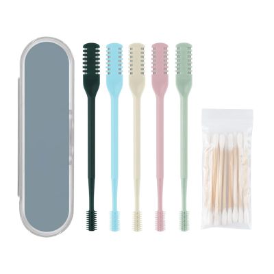 SSKHE 5 Pcs Nasal Hair Cutter, 2 in 1 Manual Nose Hair Trimmer, 360 Rotating Nose Scissors