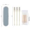 SSKHE 5 Pcs Nasal Hair Cutter, 2 in 1 Manual Nose Hair Trimmer, 360 Rotating Nose Scissors view 2