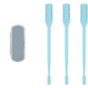 New 2-in-1 Nasal Hair Cutter,2024 Nostril Hair Remover Tool, Double Sided Nose Hair Knife, Portable Manual 360 Rotating Nose Hair Trimmer with Ear Picker for Women Men (Blue, 3 PCS) view 1
