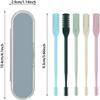 New 2-in-1 Nasal Hair Cutter,2024 Nostril Hair Remover Tool, Double Sided Nose Hair Knife, Portable Manual 360 Rotating Nose Hair Trimmer with Ear Picker for Women Men (Blue, 3 PCS) view 3