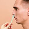 2-in-1 Nose Hair Trimmer, 2024 Upgrade Manual Double Sided Nose Hair Blade with Ear Spoon, Portable 360 Rotating Nostril Hair Removal Tool Nasal Hair Clippers for Women Men (Beige 20PC) view 3