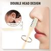 2-in-1 Nose Hair Trimmer, 2024 Upgrade Manual Double Sided Nose Hair Blade with Ear Spoon, Portable 360 Rotating Nostril Hair Removal Tool Nasal Hair Clippers for Women Men (Beige 20PC) view 4