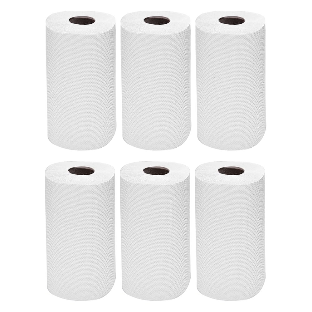 2-Ply Kitchen Roll White, Pack of 6 Rolls, Centerfeed Paper Towel High Absorbent, Durable, Multipurpose Kitchen Paper Roll Embossed 200 Sheets Each Roll Hand Paper Towel Household Paper Towels
