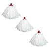 10 Professional Super White Colour Coded Mop Heads and 1 Mop handle (red) view 4