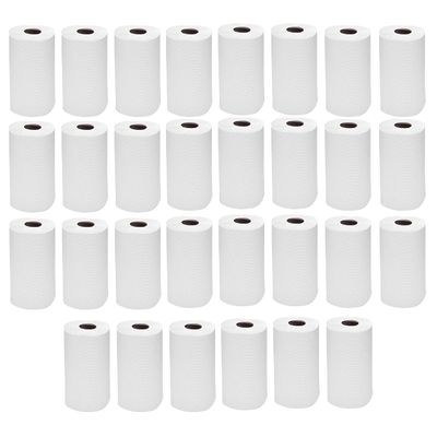 (36 Rolls) x White 2-Ply Embossed Centerfeed Kitchen Roll (200 Sheets Each Roll) High Absorbent Strong & Easy Perforation Paper Hand Towel Bulk Qty Household Paper Towels - Home Kitchen Commercial Use