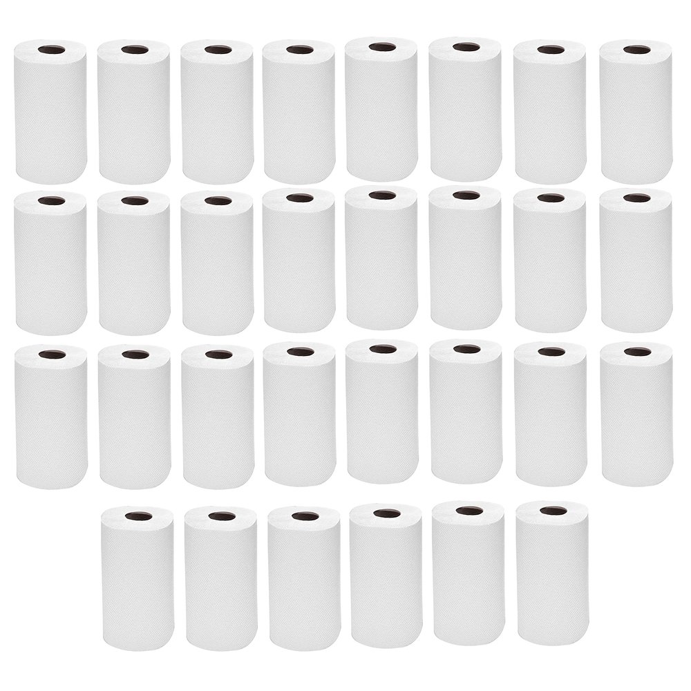 (36 Rolls) x White 2-Ply Embossed Centerfeed Kitchen Roll (200 Sheets Each Roll) High Absorbent Strong & Easy Perforation Paper Hand Towel Bulk Qty Household Paper Towels - Home Kitchen Commercial Use