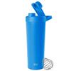 Simple Modern Stainless Steel Shaker Bottle with Ball 24oz | Metal Insulated Cup for Protein Mixes, Shakes and Pre Workout | Rally Collection | Supersonic Blue view 2