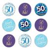 24 x 50th Birthday Edible Rice Wafer Paper Cupcake Toppers Cake Decorations Bday Celebration view 1