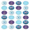 24 x 50th Birthday Edible Rice Wafer Paper Cupcake Toppers Cake Decorations Bday Celebration view 2