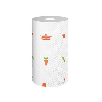 50 PCS Kitchen Paper Towels, Reusable Cleaning Wipe Wet Dry Use Recycled Paper Towels Multifunctional Paper Towel Rolls for Household Cleaning Dishes Pots
