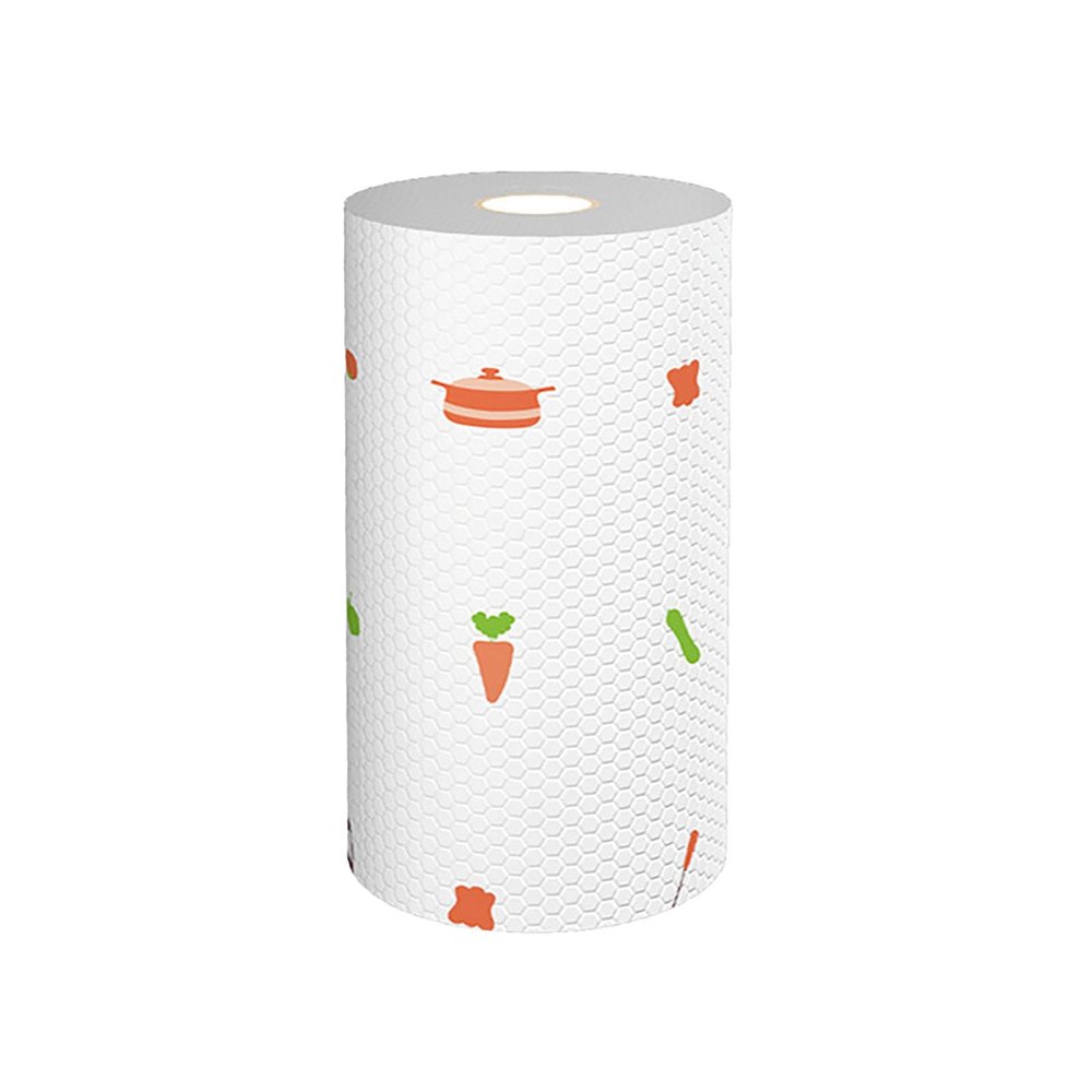 50 PCS Kitchen Paper Towels, Reusable Cleaning Wipe Wet Dry Use Recycled Paper Towels Multifunctional Paper Towel Rolls for Household Cleaning Dishes Pots