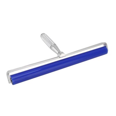 Dust Sticky Roller, Silicone Manual Roller Aluminum Alloy Handle Anti-slip Texture Low Viscosity (16 Inch)