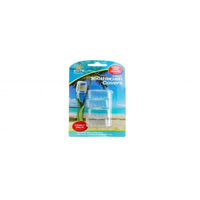 Sure Travel 4 Pack Toothbrush Cover Family Pack Hygienic & Protective