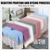 LDLCYCN Waterproof Massage Table Sheet with Face Hole Oilproof Massage Spa Bed Linens Thin Beauty Salon Massage Table Protective Cover Lace for Beauty Spa Washable Cooling,Dark Gray,200 * 80(N) view 2