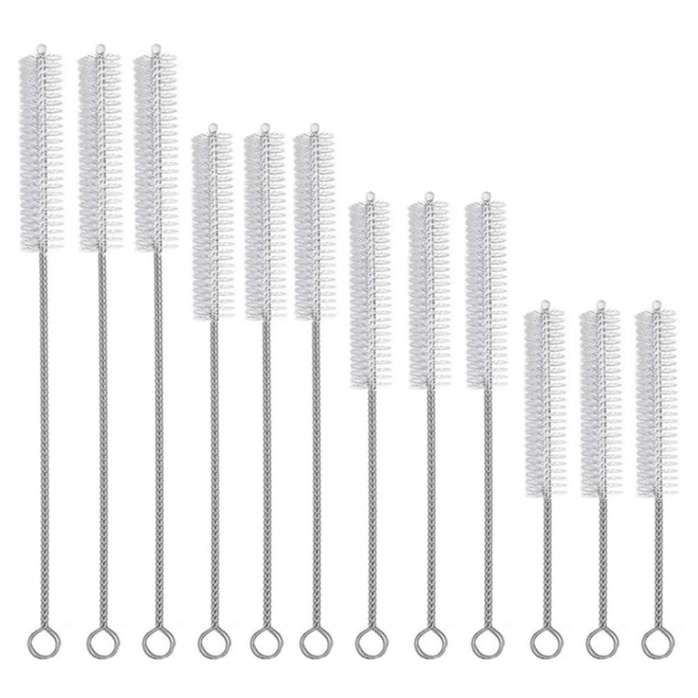 12 Pcs Straw Brushes, Straw Cleaning Brush, Small Cleaning Bottle Brush Set, Stainless Steel Straw Brushes, Reusable Straw Cleaner Brush, for Bottle Glasses Straw Cleaning