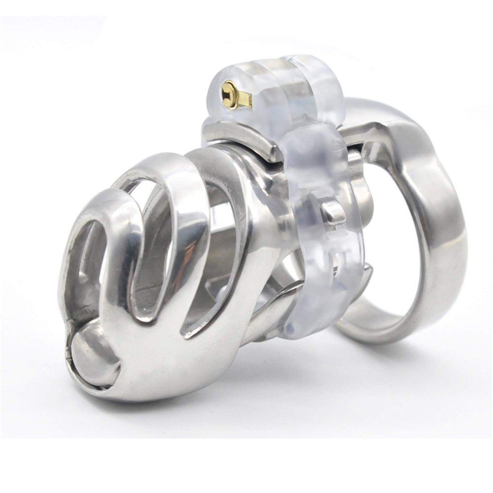Chastity Belt Chastity Belt Extreme 3D Hollow Design, Comfortable Fixing Ring Made of Resin Material, Invisible Lock, SM Fetish Toy(52mm)