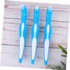 Hoement 6pcs Toothbrush Double Sided Brush Head for False Teeth Cleaning Non-Slip Handle Care Brush for Home Use view 2