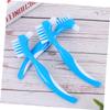 Hoement 6pcs Toothbrush Double Sided Brush Head for False Teeth Cleaning Non-Slip Handle Care Brush for Home Use view 4