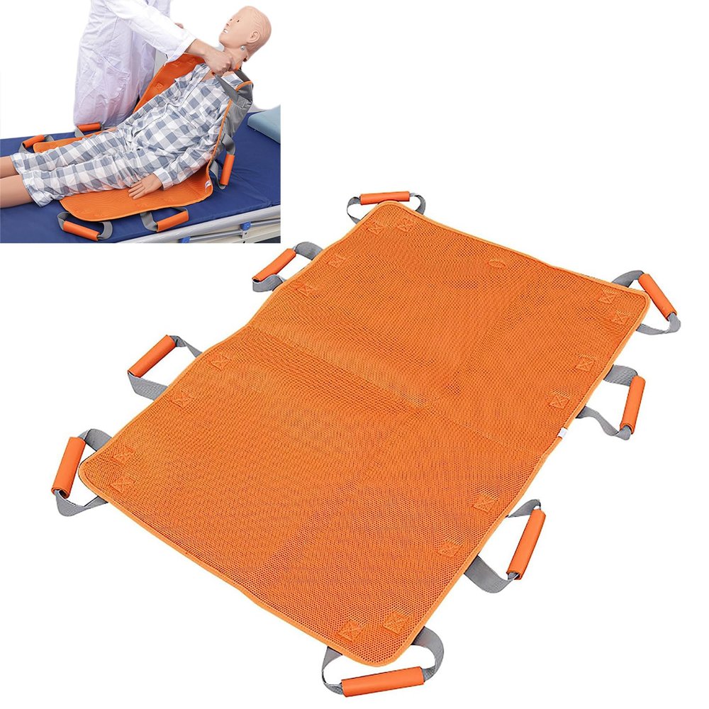 Patient Transfer Sheet, Patient Transfer Bed Pad with 8 Handles, 39''X 28'' and 150 Kg Load Capacity, Waterproof Oxford and Soft User Friendly Fabric, for Lifting Bedridden, Elderly, Disabled