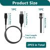for Philips One Blade Charger Cable, 4.3V USB Shaver Charger Cable Compatible with Philips Norelco Raz, for Oneblade QP2520, QP2620, MG3720, MG3730, MG5730, BT3206, MG3710, MG5720, BT3208 view 2