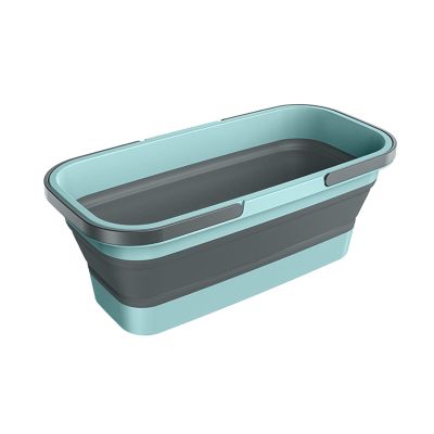 Bucket With Handle,Portable Fishing Water Pail With Handle | Round Tub For House Cleaning, Small Silicone Water Supplies For -Outdoor Car Washing