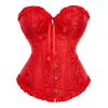 GMDNS Women'S Lingerie & Underwear Green Brown Red Blue White Jacquard Overbust Corset Women Lingeries Dance Wearing Costumes Steampunk M Red view 1